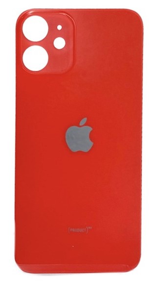 Задняя крышка (стекло) для Apple iPhone 12, цвет: красный (оригинал) (широкое отверстие под камеру)