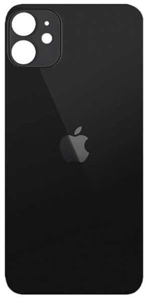 Задняя крышка (стекло) для Apple iPhone 11, цвет: черный