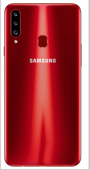 Задняя крышка (корпус) для Samsung Galaxy A20s (SM-A205U), цвет: красный