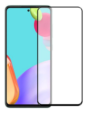Защитное стекло для Samsung Galaxy A52 5D (полная проклейка), цвет: черный