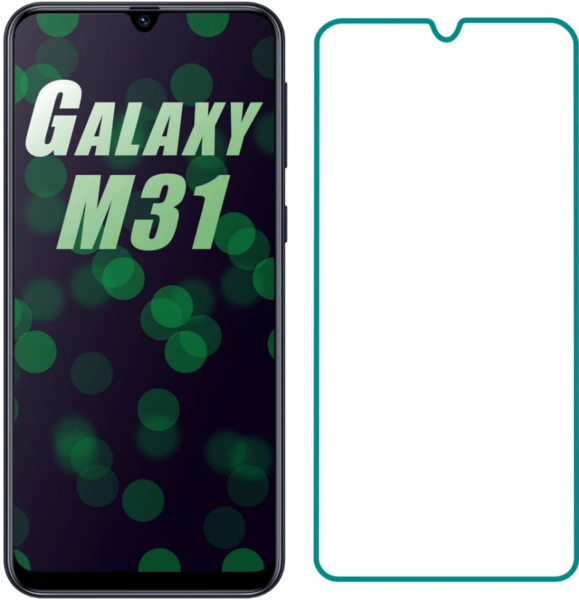 Защитное стекло для Samsung Galaxy M21, цвет: прозрачный