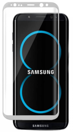 Защитное стекло для Samsung Galaxy S8+ (SM-G955FD) 5D (полная проклейка) цвет: белый