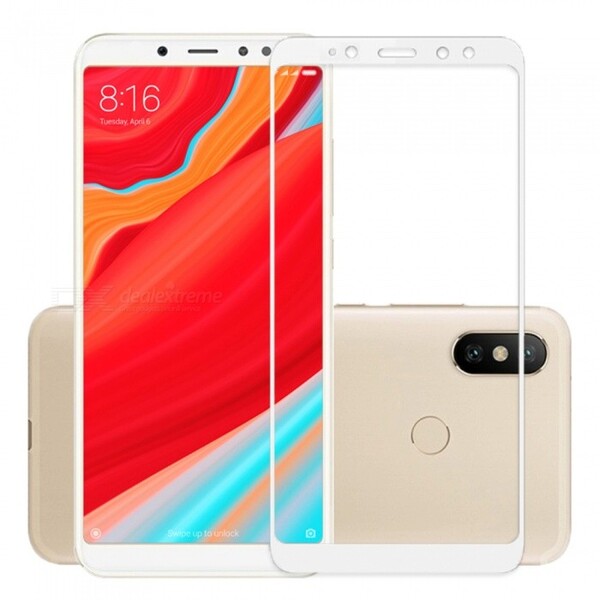 Защитное стекло для Xiaomi Redmi S2 5D (полная проклейка), цвет: белый