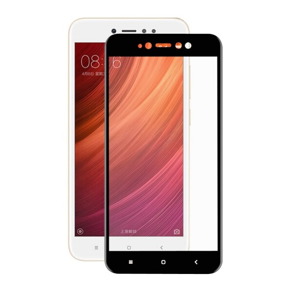 Защитное стекло для Xiaomi Redmi 5a, 5D (полная проклейка), цвет: черный