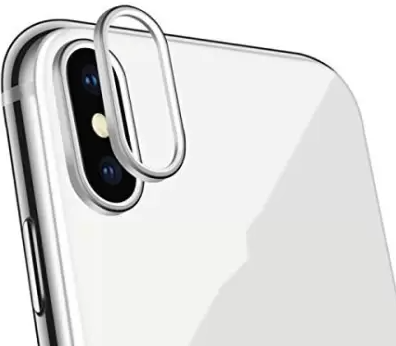 Кольцо (рамка) камеры для iPhone X, цвет: серебро