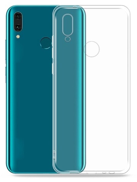 Чехол для Huawei Y9 2019 силиконовый, цвет: прозрачный
