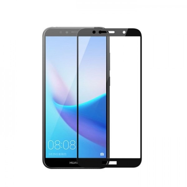 Защитное стекло для Huawei Honor 7A 5D (полная проклейка), цвет: черный